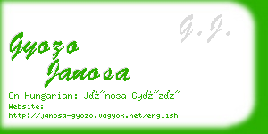 gyozo janosa business card